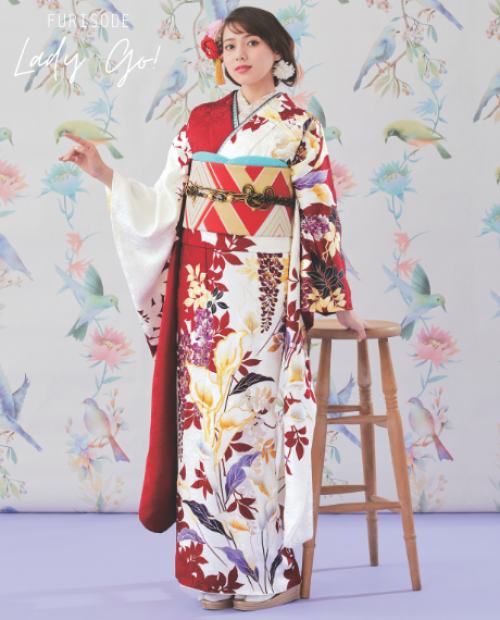 古典振袖（金駒刺繍／赤）19001 ｜おりえん