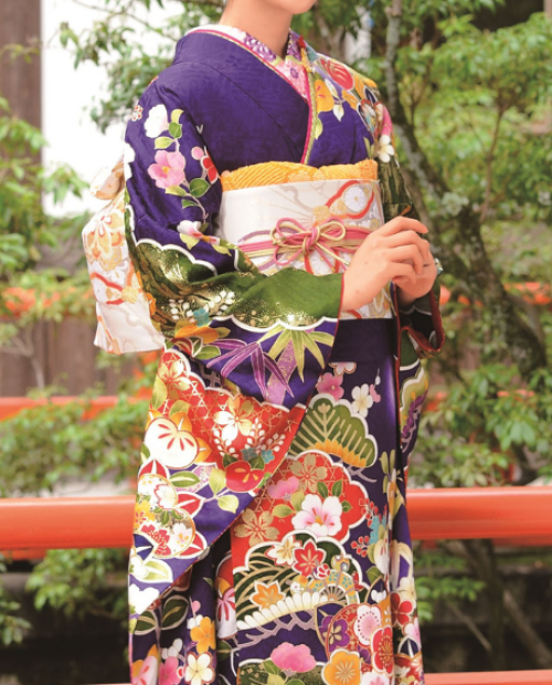 古典振袖（松竹梅／紫）18014 ｜おりえん