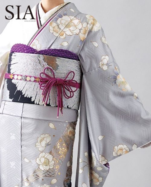 ◾️ とろろ様御専用ページ、くすみシルバーグレーフルオーダー、牡丹柄振袖フルセット ◾️ とろろ様御専用ページ、くすみシルバーグレーフルオーダー、牡丹