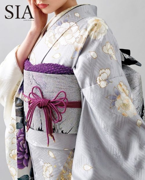 みかっぺ　振袖フルセット　シルバーグレー ナナイロキモノWEBショップ / 振袖フルセット｜白色・グレー色