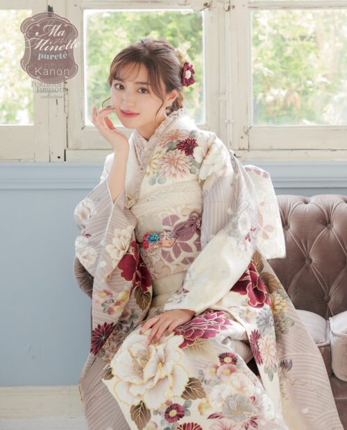 マミネットピュルテ振袖 MKF-322｜成人式の振袖ネットレンタル