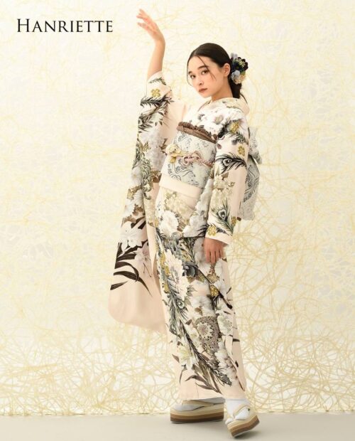 アンリエット オフ白｜振袖ネットレンタルはおりえん