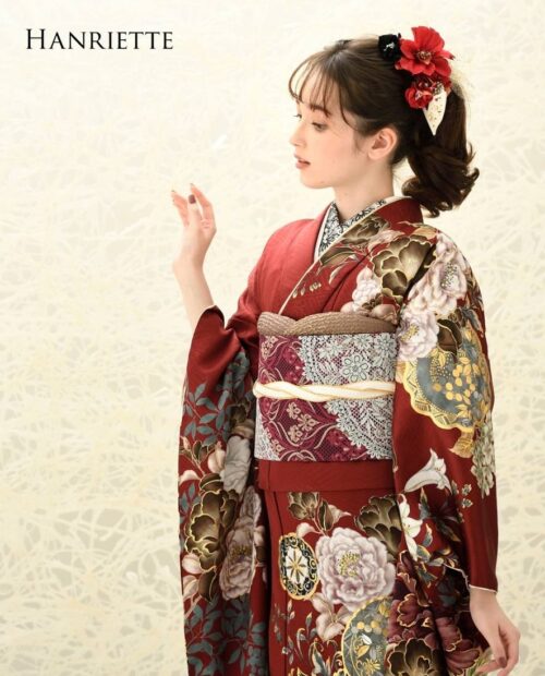アンリエット赤｜振袖ネットレンタルはおりえんONLINE
