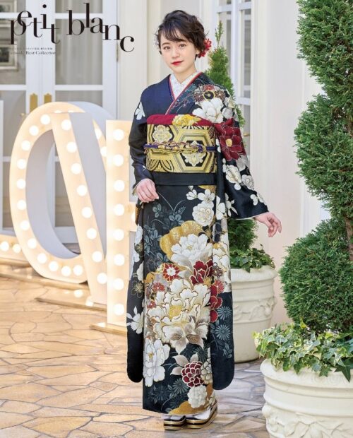 赤古典振袖23031 金駒刺繍付き｜振袖ネットレンタルはおりえん