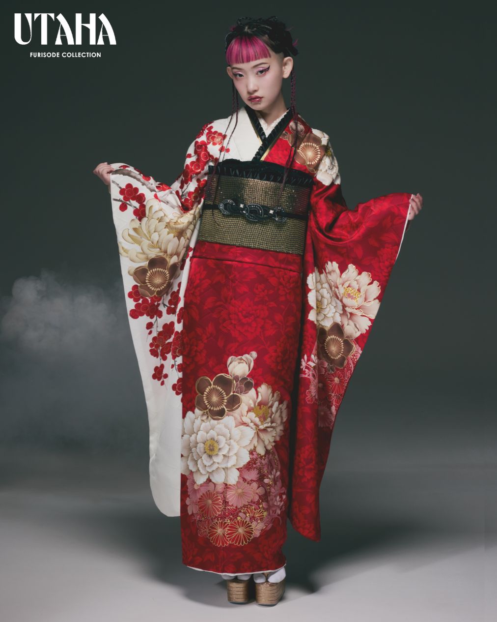 花柄 長襦袢 黒 袋帯 螺鈿箔 正絹 絹 金糸 銀糸 黒地 黒 花唐草 横段 花菱 網代