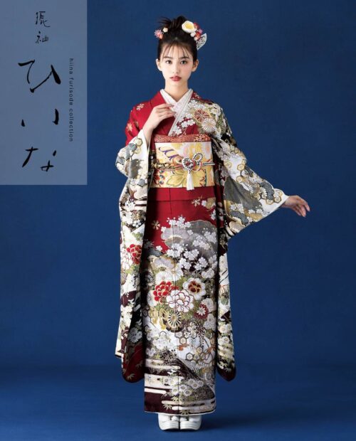 古典振袖（亀甲柄／白）22044 ｜おりえん